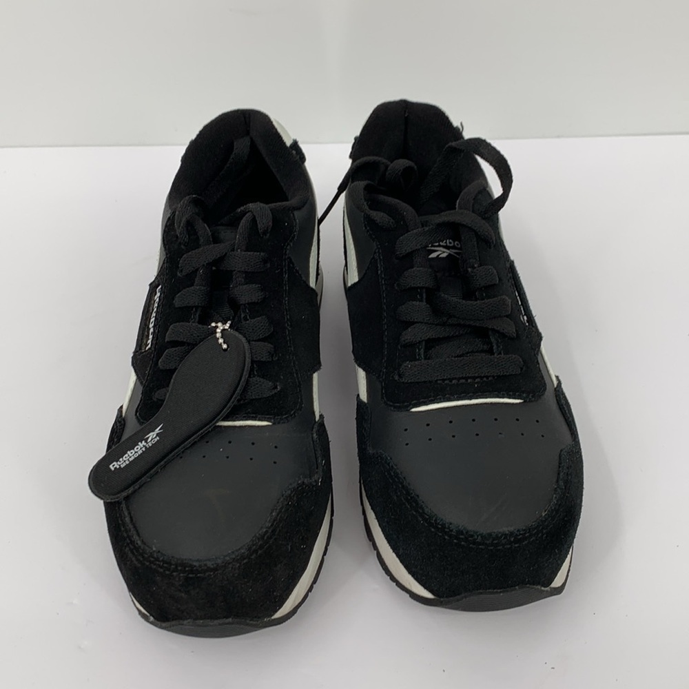 Reebok Harman Work sneakers black leather composite safety toe lace tie women 7 - Picture 4 of 7